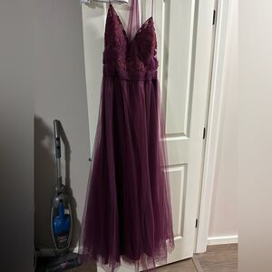 Azazie Cabernet Lace Dress